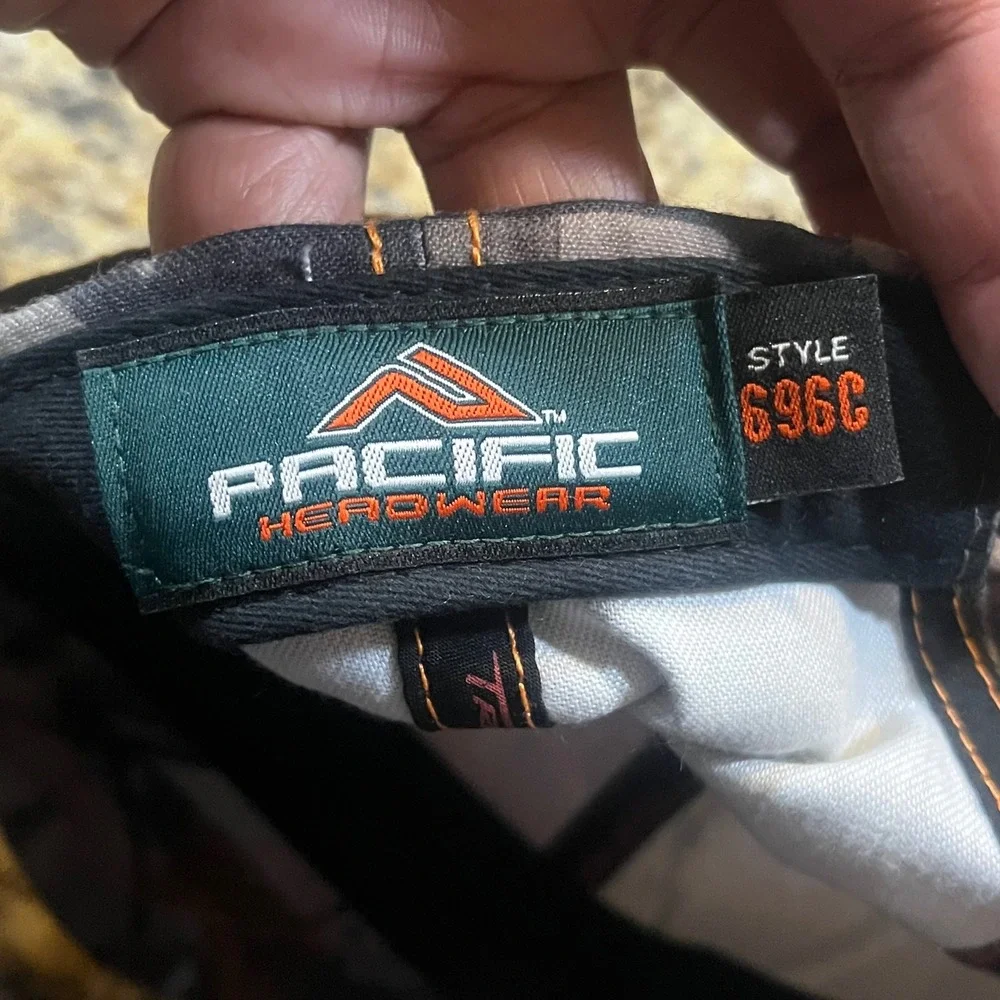 Pacific Headwear Chevy Bowtie Camo Hat Orange Stitching Adjustable‎ Style